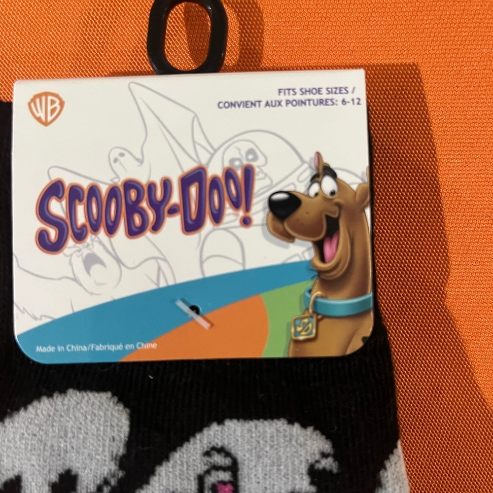 6/$25Black and Orange Ghost Design Socks - Picture 4 of 7